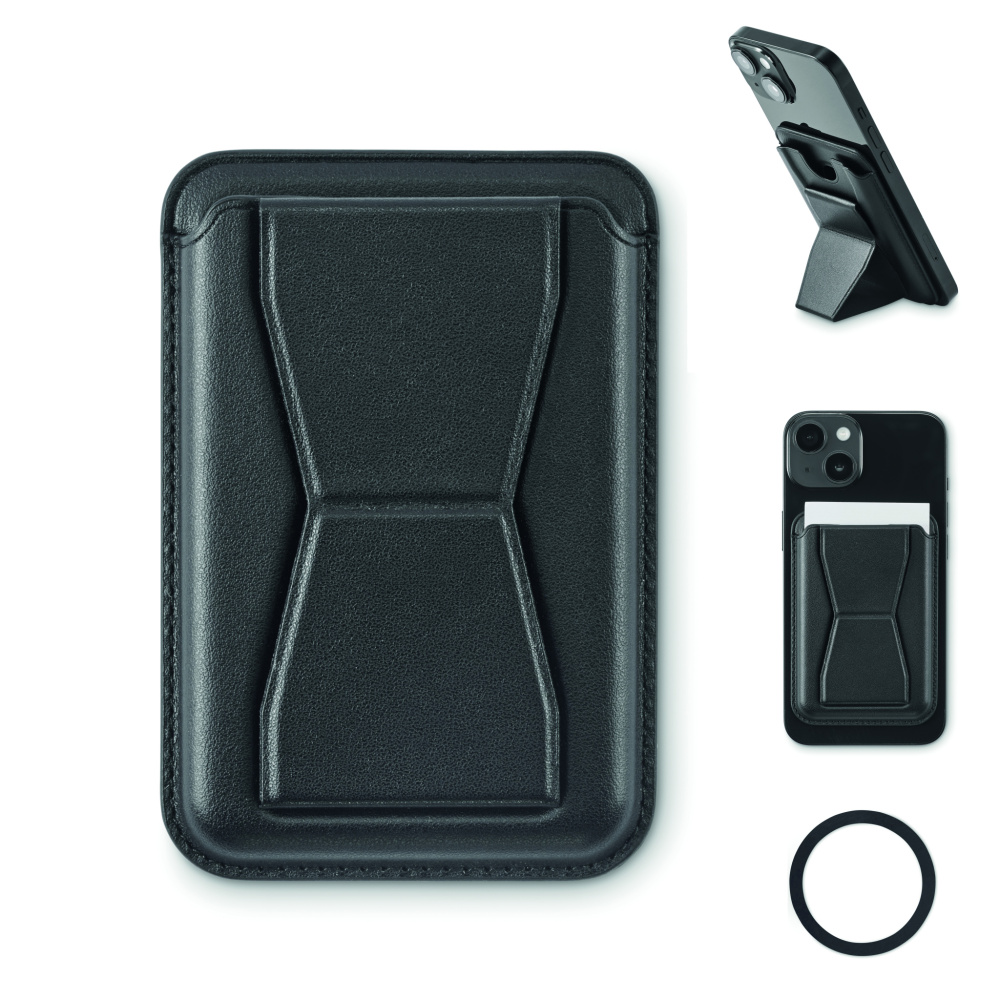 Logo trade promotional items image of: Magnetic PU cardholder