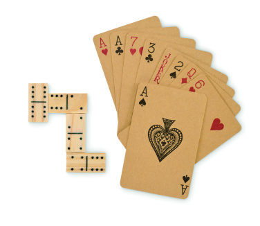 Logo trade promotional products image of: Domino and cards set