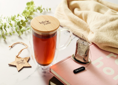 Logo trade promotional giveaways picture of: Double wall glass mug 450ml