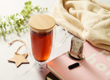 Logo trade promotional item photo of: Double wall glass mug 450ml