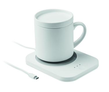 Logo trade corporate gift photo of: Wireless charger mug warmer set