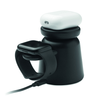 Logotrade promotional giveaways photo of: 3 in 1 wireless charger 15W