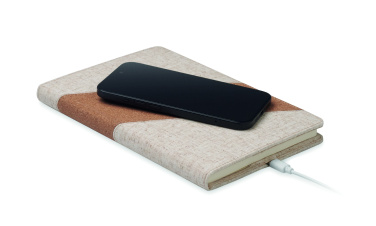 Logo trade promotional merchandise picture of: A5 notebook with 15W charger