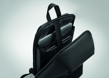 Logo trade corporate gifts image of: 600D RPET backpack trolley