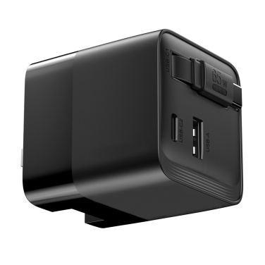 Logo trade promotional products picture of: Urban Vitamin Mendocino 65W GaN charger retractable cable