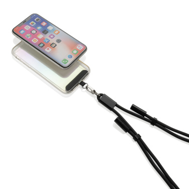 Logo trade promotional gifts picture of: LoopAmp RCS RPET adjustable phone cord with 60W cable