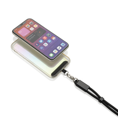 Logotrade promotional products photo of: LoopAmp RCS RPET adjustable phone wrist strap 60W cable