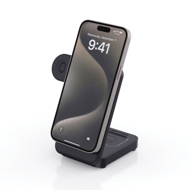 Logo trade promotional merchandise image of: Urban Vitamin Arcadia RCS rplastic 15W 3in1 magnetic charger