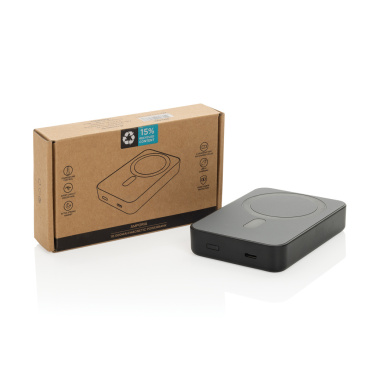 Logo trade promotional items image of: Amporia RCS recycled plastic 10.000mAh magnetic powerbank