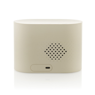 Logo trade corporate gifts image of: LumaRise RCS reycled plastic white noise alarm clock