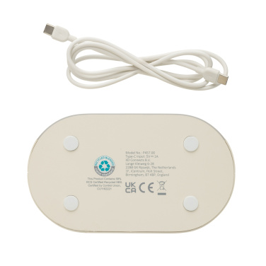 Logo trade promotional merchandise picture of: LumaRise RCS reycled plastic white noise alarm clock