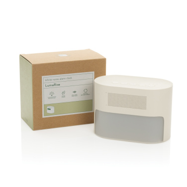 Logotrade corporate gift picture of: LumaRise RCS reycled plastic white noise alarm clock