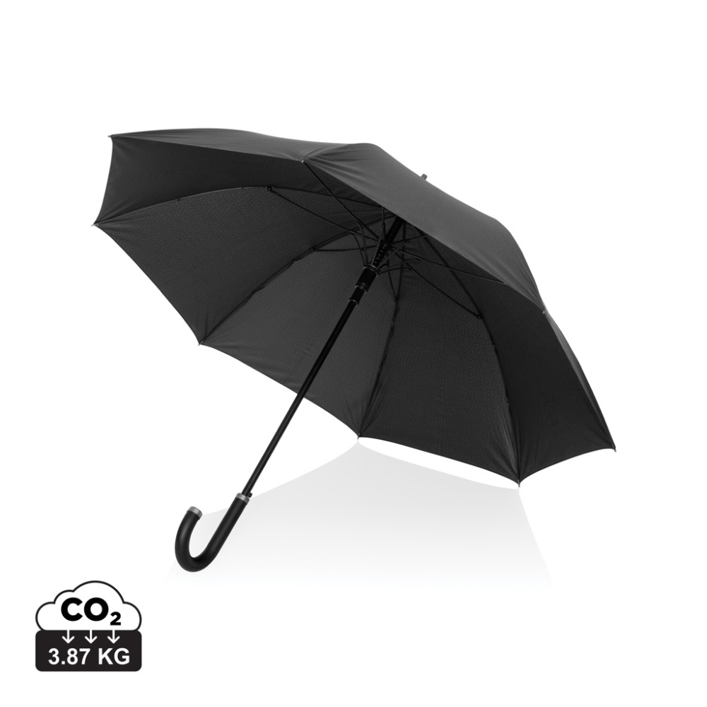 Logotrade promotional products photo of: Swiss Peak Vero Aware™ RPET 25” umbrella w luxe handle