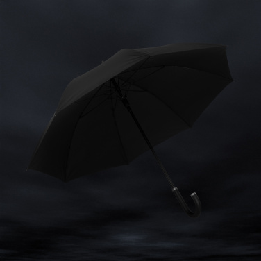 Logo trade promotional merchandise image of: Swiss Peak Vero Aware™ RPET 25” umbrella w luxe handle