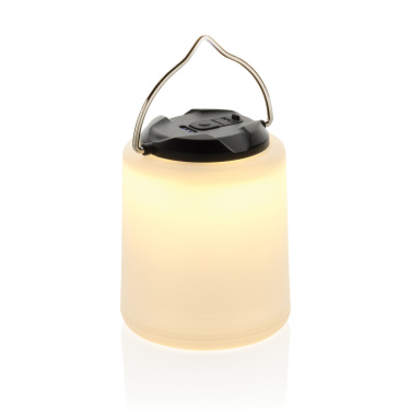 Logo trade corporate gifts image of: Limio RCS recycled plastic portable re-chargeable table lamp
