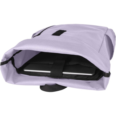 Logo trade promotional giveaway photo of: Byron 15.6" GRS RPET roll-top backpack 18L