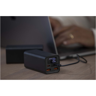 Logo trade promotional gifts image of: Acamar 20.000 mAh 70W recycled aluminium laptop power bank
