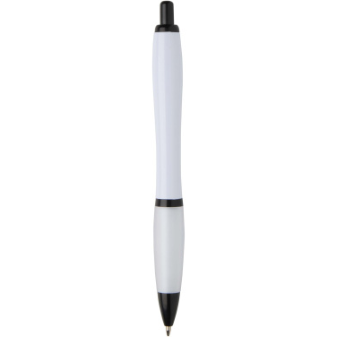 Logo trade promotional giveaways picture of: Nash recycled plastic ballpoint pen with black trims (black ink)