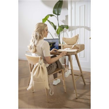 Logo trade corporate gifts picture of: Bear GRS recycled sherpa drawstring backpack 9L