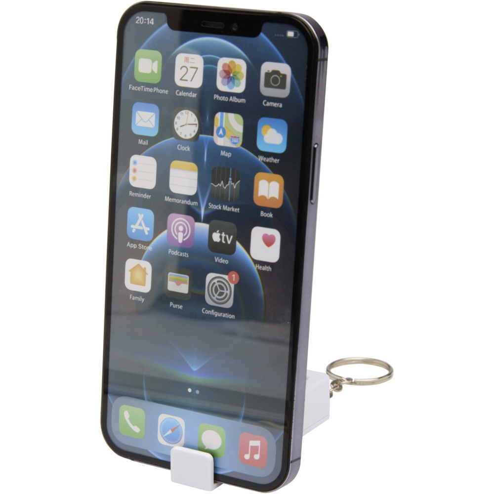 Logotrade promotional merchandise picture of: Aggia recycled plastic phone stand with fidget toy