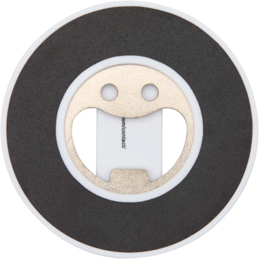 Logo trade promotional items image of: Ain recycled plastic magnetic phone stand with bottle opener