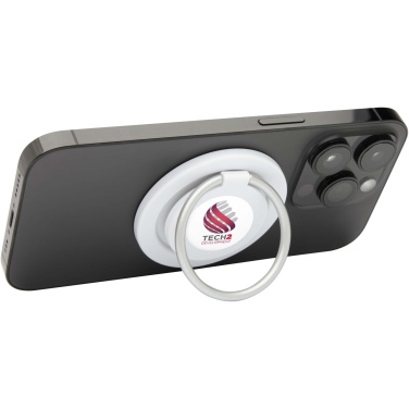 Logo trade promotional products picture of: Albali recycled plastic magnetic phone holder with ring stand