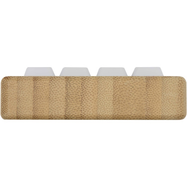 Logotrade advertising product picture of: Algol recycled plastic phone stand and fidget toy with bamboo details