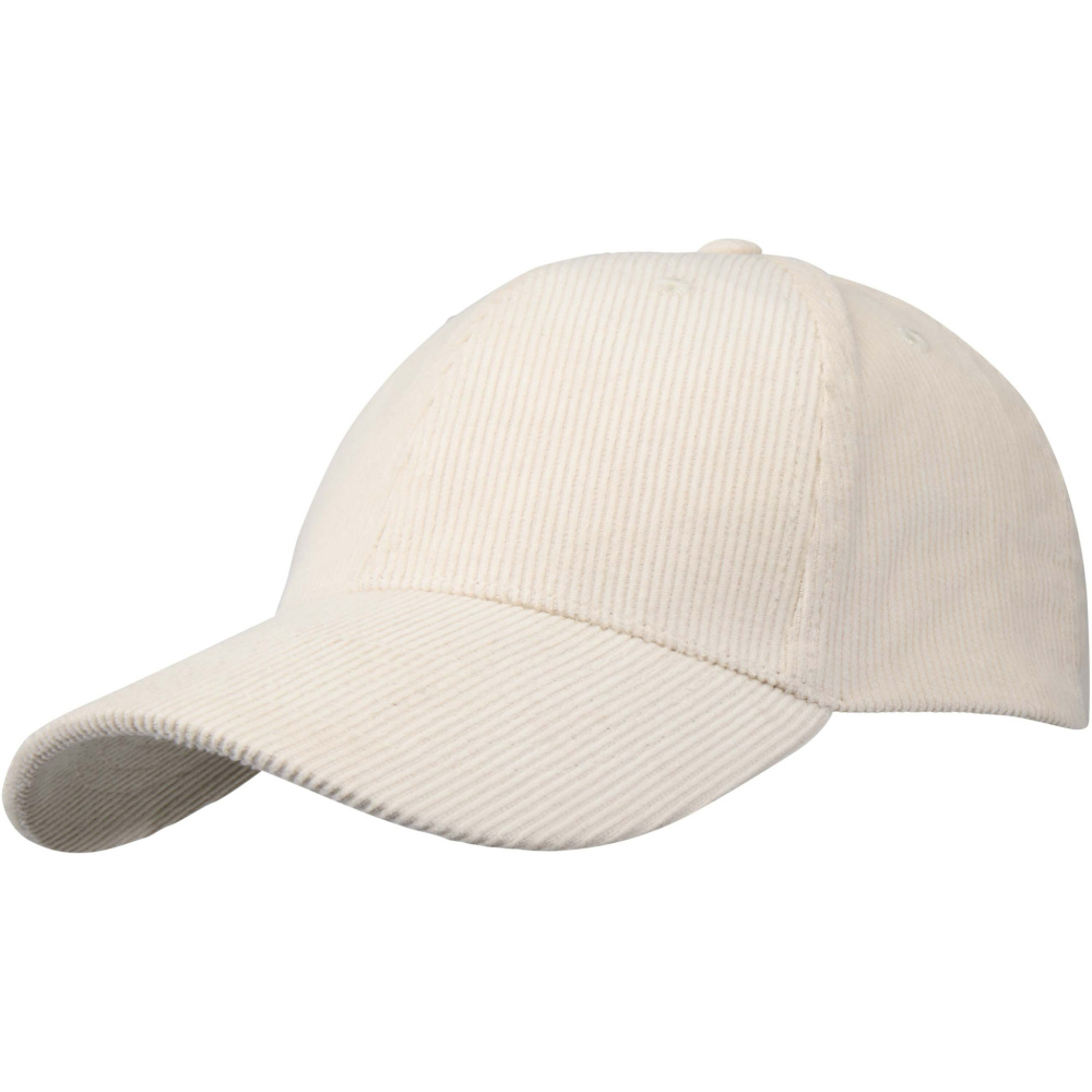 Logo trade advertising products image of: Hutton 6 panel recycled corduroy cap