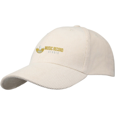 Logo trade promotional merchandise picture of: Hutton 6 panel recycled corduroy cap