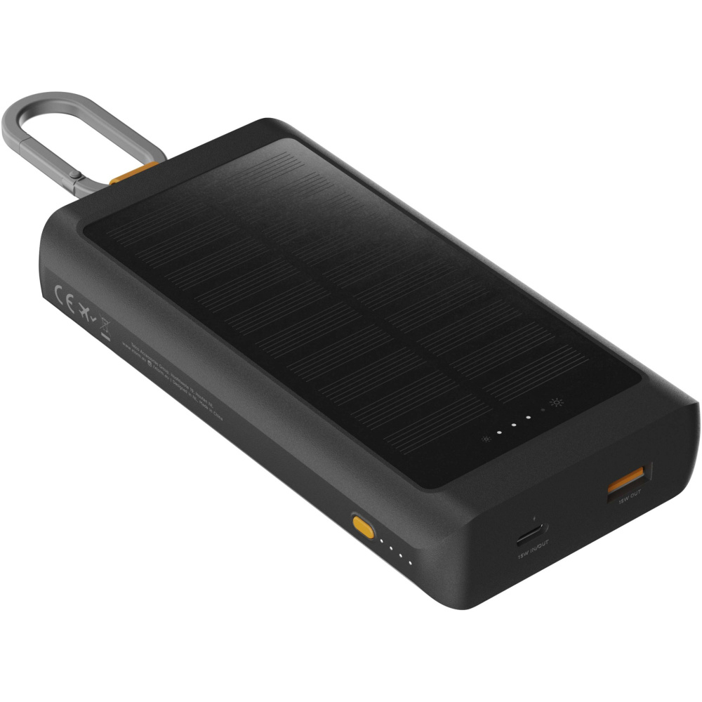 Logotrade promotional product picture of: Xtorm XG2S101 Go2 10.000 mAh 15W solar power bank with light