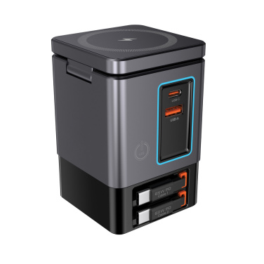 Logo trade business gift photo of: Urban Vitamin Sacramento 105W GAN charger+retractable cables