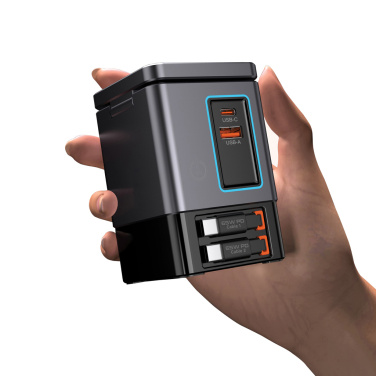 Logo trade promotional giveaways image of: Urban Vitamin Sacramento 105W GAN charger+retractable cables