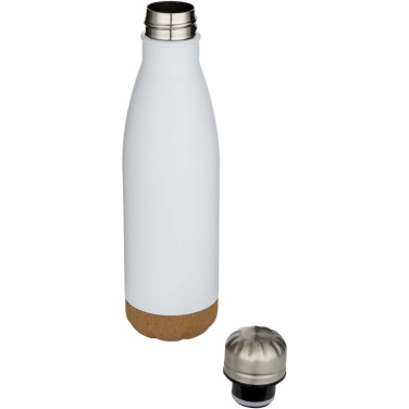 Logo trade promotional giveaway photo of: Cove 500 ml double wall vacuum insulated stainless steel water bottle with cork details
