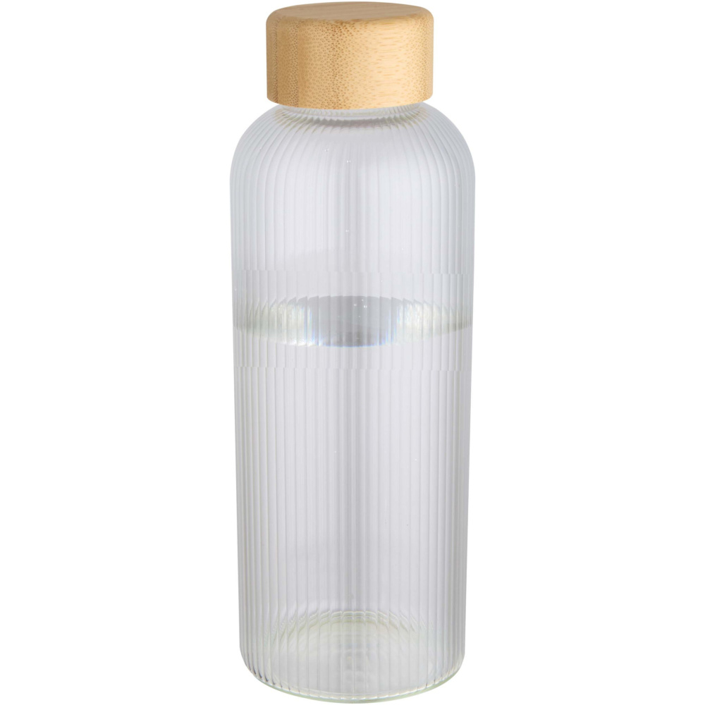 Logo trade promotional gifts picture of: Mirage 650 ml single-walled borosilicate glass bottle with bamboo lid