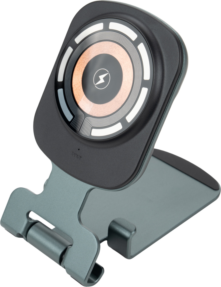 Logo trade business gift photo of: Phone holder with wireless charger