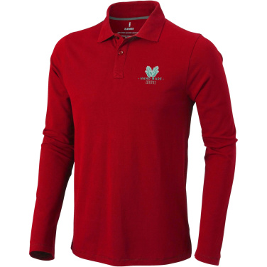 Logo trade business gifts image of: Oakville long sleeve men's polo