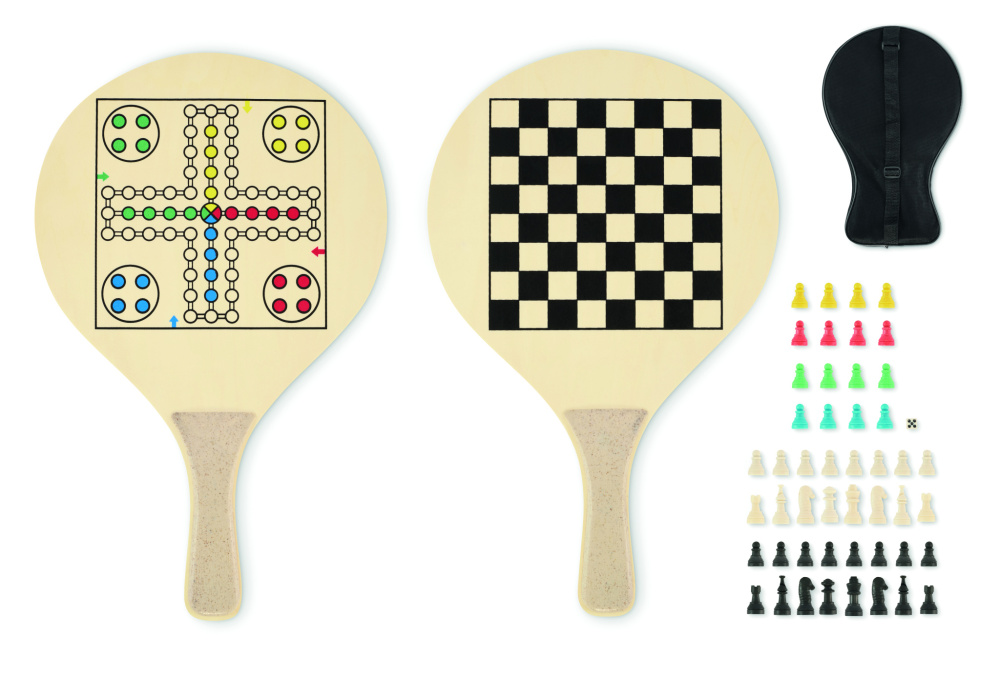 Logo trade promotional giveaways image of: Beach racket set