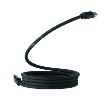 Logo trade promotional items image of: Braided magnetic cable in RPET