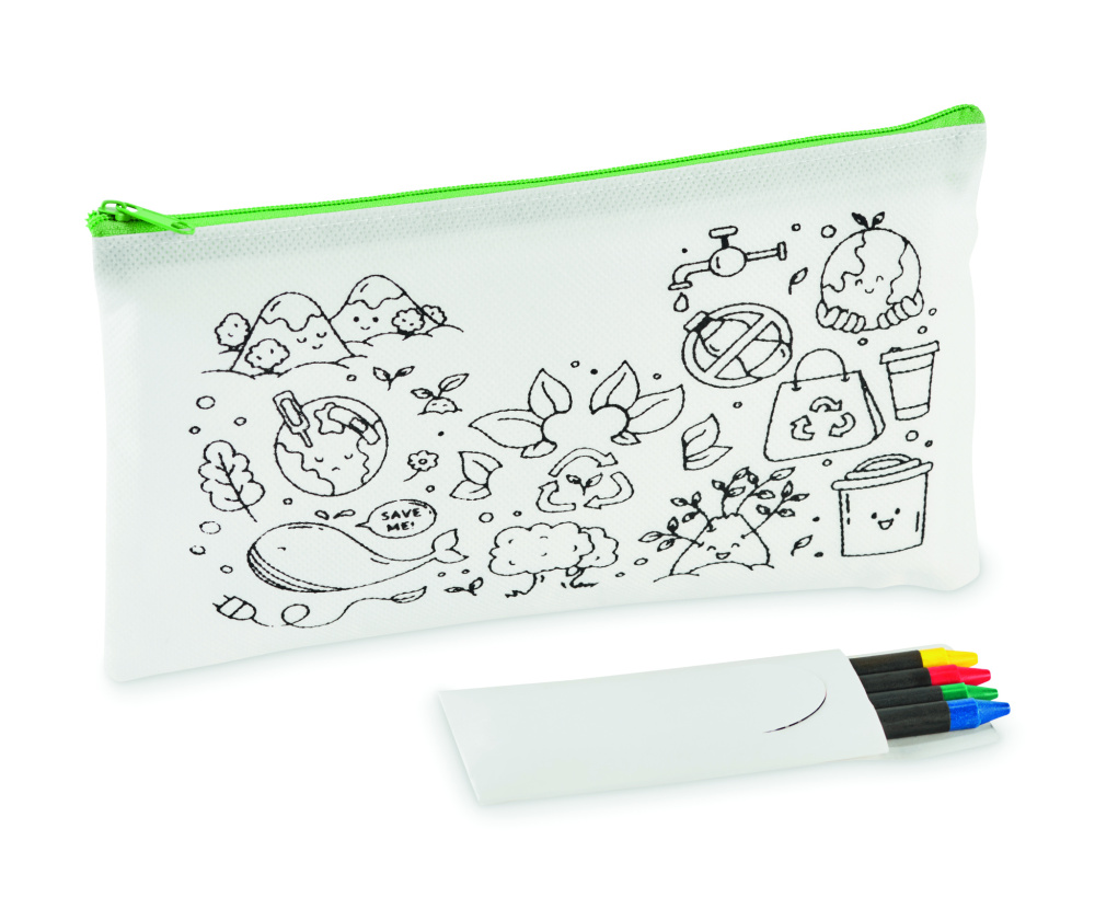 Logotrade promotional giveaways photo of: Pencil case with 4 crayons