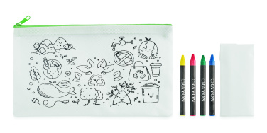 Logo trade advertising product photo of: Pencil case with 4 crayons
