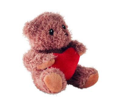 Logo trade promotional products image of: Teddy bear plush with heart