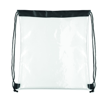 Logo trade promotional gift photo of: Transparent drawstring bag