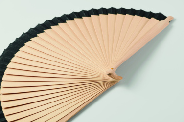 Logo trade promotional giveaways image of: Wooden hand fan