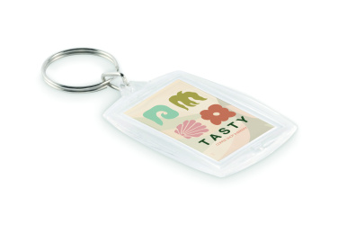 Logo trade promotional products image of: Classic acrylic keyring