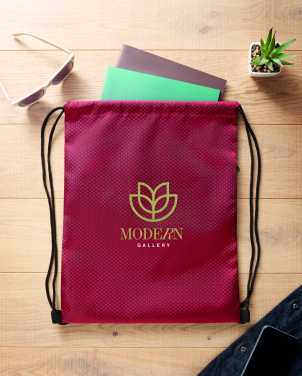 Logo trade corporate gifts image of: Drawstring bag in 420D RPET