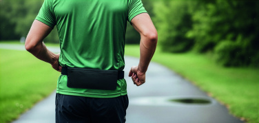 Logo trade promotional product photo of: Sports waist bag 600D RPET