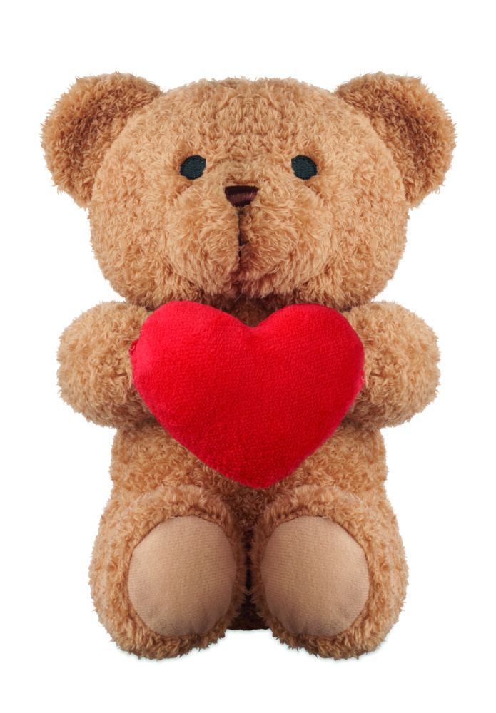 Logo trade promotional gift photo of: Teddy bear with heart 23cm