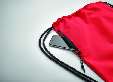 Logo trade corporate gifts picture of: Large drawstring bag 300D RPET