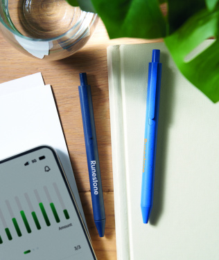 Logo trade promotional giveaways picture of: Wheat Straw/ABS push type pen