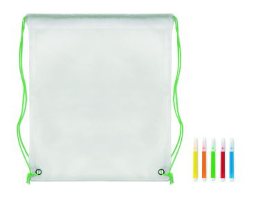 Logo trade promotional giveaway photo of: Non woven kids bag with pens